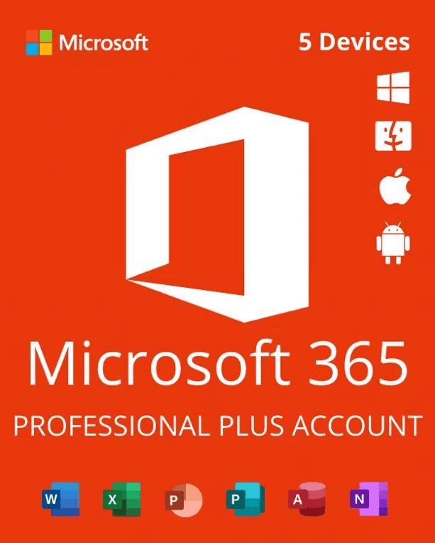 Microsoft Office 365 Professional Plus (Cuenta) | 5 Dispositivos | Windows/Mac